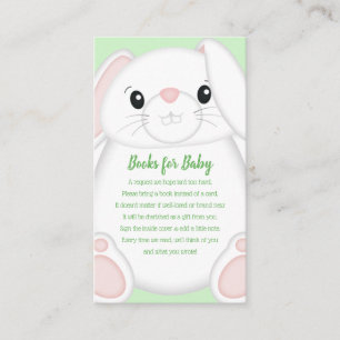 Bunny Rabbit Baby Shower Enclosure Card