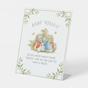 Bunny Rabbit Baby Shower Game Pedestal Sign