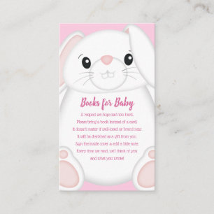 Bunny Rabbit Baby Shower Pink Enclosure Card