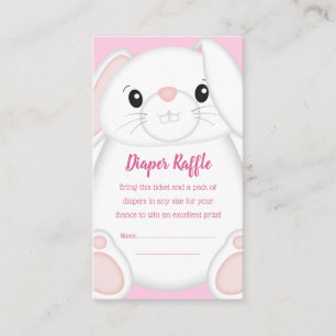 Bunny Rabbit Baby Shower Pink Enclosure Card