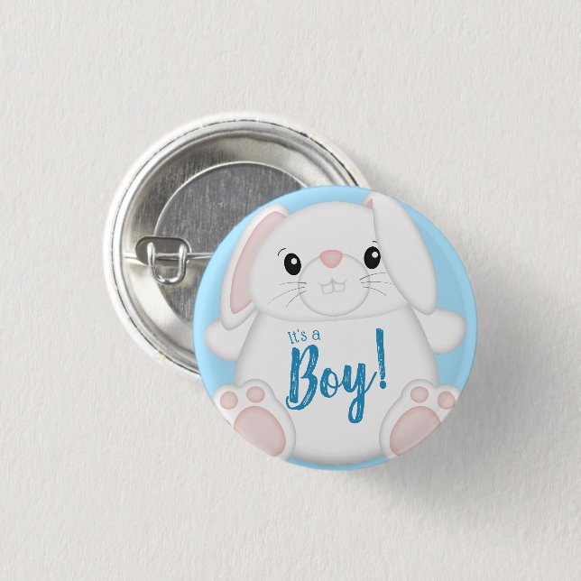 Bunny Rabbit Baby Shower Woodland 3 Cm Round Badge (Front & Back)