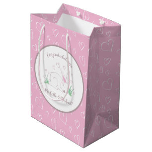 Bunny Rabbit Baby Shower Woodland Animals Medium Gift Bag