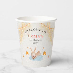 Bunny rabbit birthday party Paper cup