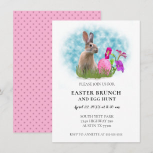Bunny Rabbit Brunch Easter Invitation