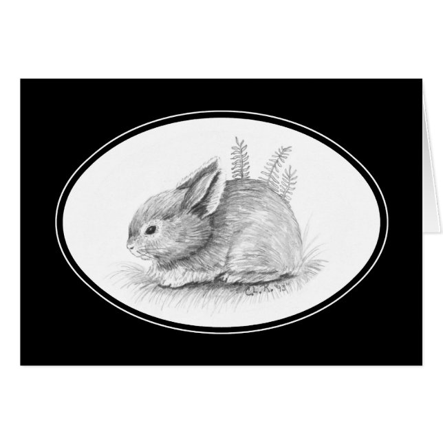 Bunny Rabbit Card (Front Horizontal)