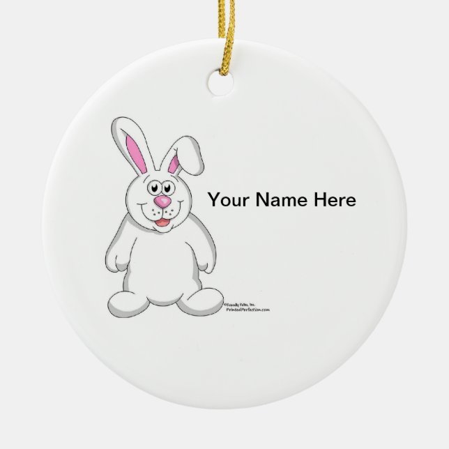 Bunny Rabbit Ceramic Tree Decoration (Front)