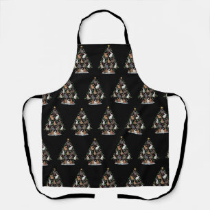 Bunny Rabbit Christmas Tree Lights Pet Animals Apron