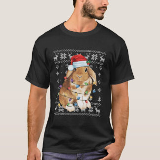Bunny Rabbit Christmas Ugly Sweater Funny Xmas Tre