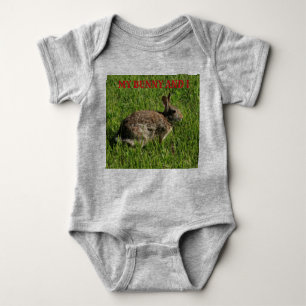 Bunny Rabbit closeup Baby Body-Suit Baby Bodysuit