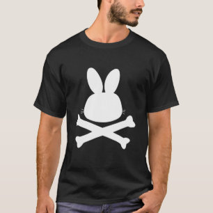 Bunny Rabbit Crossbones No Skull Not Scary Fun Gag T-Shirt