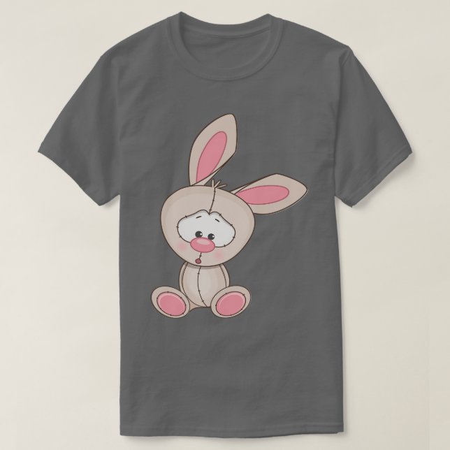 Bunny Rabbit Cute Loveable Kawaii toon T-Shirt (Design Front)