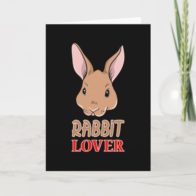 Bunny Rabbit Easter Bunny Funny Cute Gift Idea Card (Front)