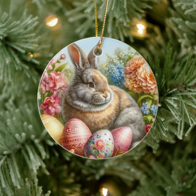 Bunny Rabbit  Easter Holiday Tree Ornament (Tree)