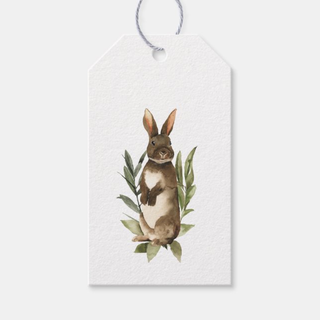 Bunny Rabbit Easter Spring Gift Tags (Front)