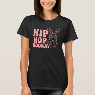 Bunny Rabbit Eggs Hunting Happy Easter Day Hip Hop T-Shirt