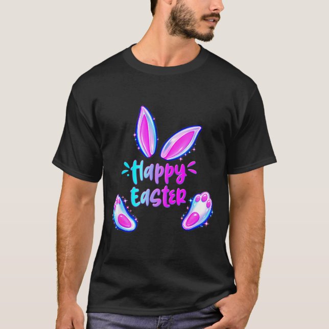Bunny Rabbit Face Funny Easter Day Kpop Style Wome T-Shirt (Front)