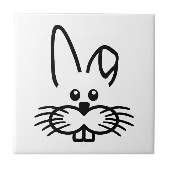Bunny rabbit face tile (Front)