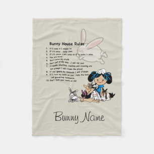 Bunny Rabbit Fleece - HouseRules Personalised Blanket