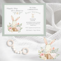 Bunny Rabbit Floral Green Gender Neutral Baby