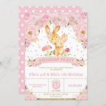 Bunny Rabbit Floral Joint Birthday Party Sisters Invitation<br><div class="desc">Personalise this whimsical Floral Bunny Rabbit Joint Birthday Invitation with your party details easily and quickly, simply press the customise it button to further re-arrange and format the style and placement of the text.  Designed to co-ordinate with our Blush Floral Bunny Rabbit Birthday collection. This whimsical collection features beautiful blush...</div>