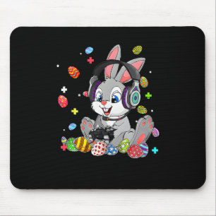 Bunny Rabbit Gaming Happy Easter Day Gamer Boy Gir Mouse Pad