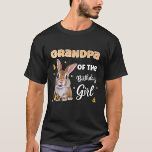 Bunny Rabbit Grandpa of the Birthday Girl Matching T-Shirt