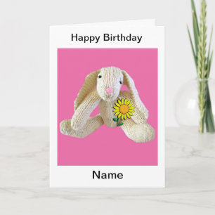Bunny Rabbit greeting birthday card daughter etc.