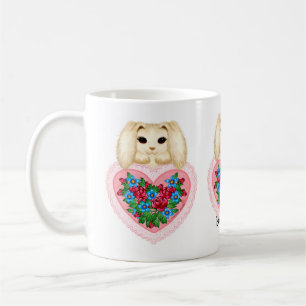 Bunny Rabbit Heart mug