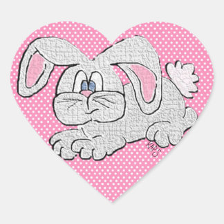 Bunny Rabbit Heart Sticker