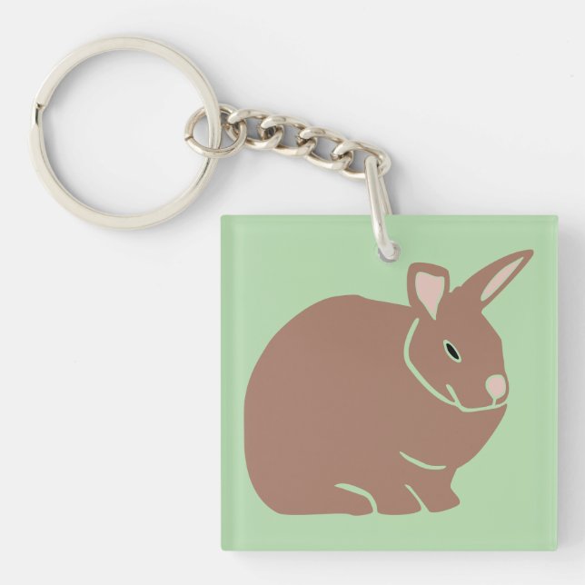Bunny Rabbit  Key Ring (Front)