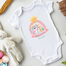 Bunny Rabbit Koala Baby Girl Rainbow First Easter