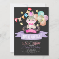 Bunny Rabbit Magician Magic Show Blk Girl Birthday