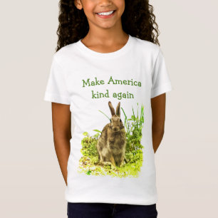 Bunny Rabbit Make America Kind Again Kids Shirt