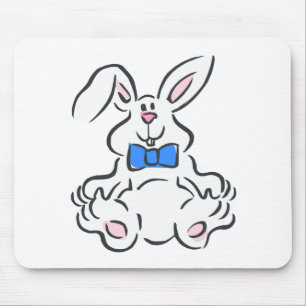 Bunny rabbit mouse pad