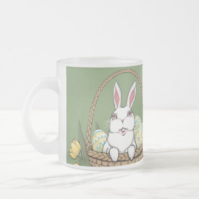 Bunny Rabbit Mug Coffee Cup Easter Bunny Cup (Left)