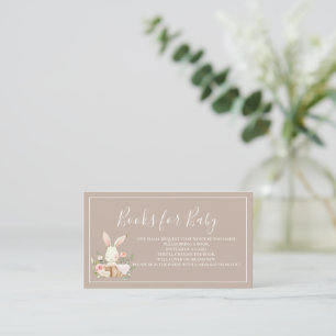 Bunny Rabbit Neutral Books for Baby Enclosure Card