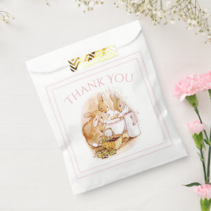 Bunny Rabbit Pink Baby Shower Favour Bags