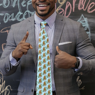 Bunny Rabbit Pink Flowers Tie