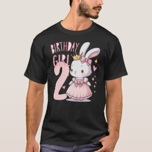Bunny Rabbit Princess Pink Children's Birthday 2 Y T-Shirt