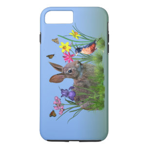 Bunny Rabbit,  Robin, and Flowers, Customisable Case-Mate iPhone Case