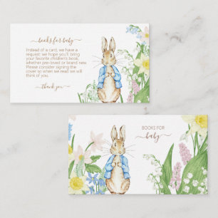 Bunny Rabbit Spring Blooms Easter Baby Shower Enclosure Card