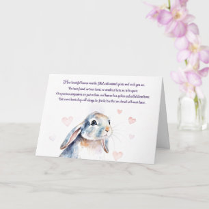 Bunny Rabbit Sympathy with Spiritual  Card