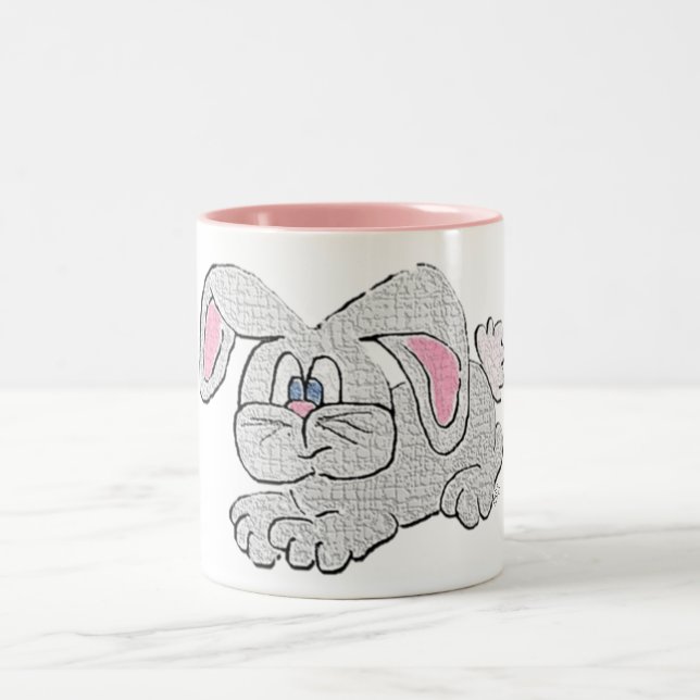 Bunny Rabbit Two-Tone Coffee Mug (Center)