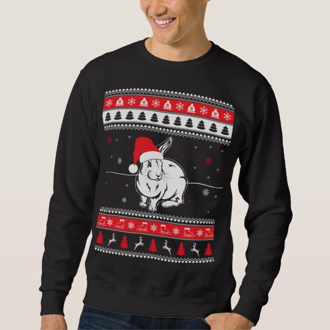 Bunny Rabbit Ugly Christmas Sweater (Front)