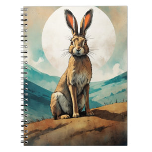 Bunny Rabbit under a Full Moon Notebook