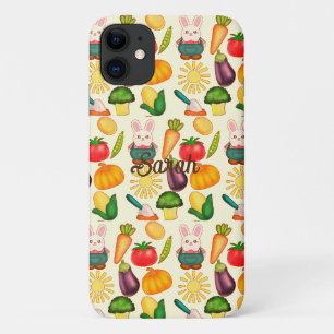 Bunny Rabbit Vegetable Farmer Case-Mate iPhone Case