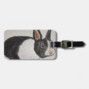Bunny rabbit watercolor animal Luggage tag