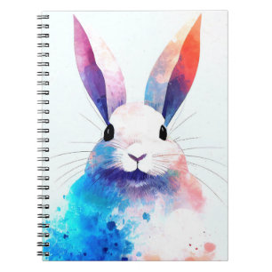Bunny Rabbit Wild Nature Animal Colors Painting Notebook