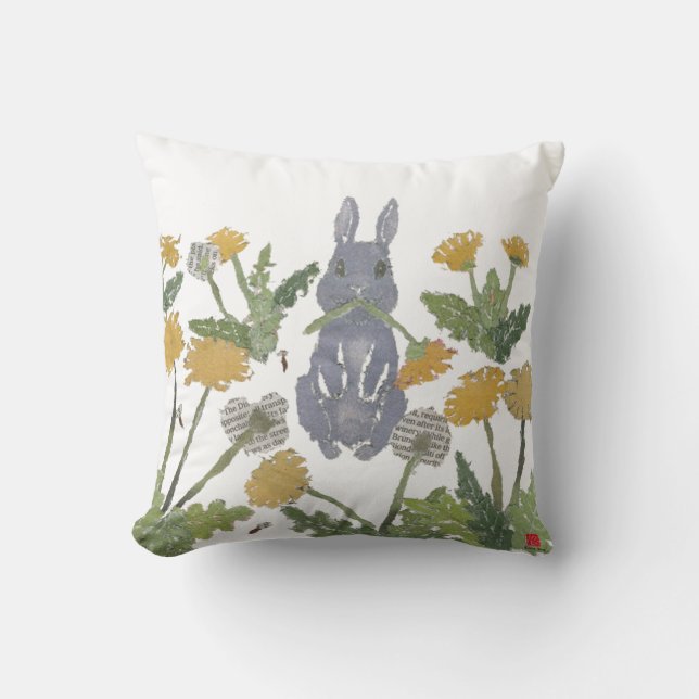 Bunny, Rabbit, Woodland Cushion (Front)