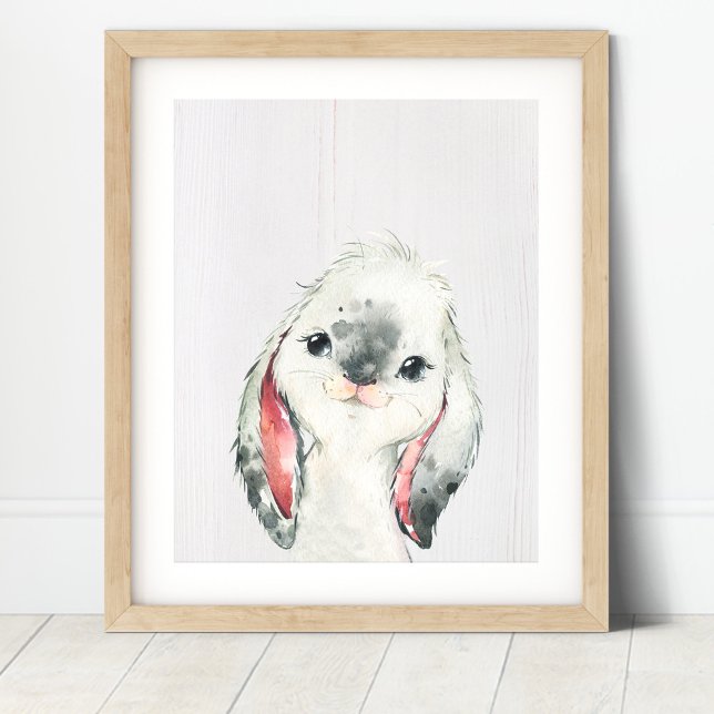 Bunny Rabbit Woodland Nursery Art Print (Creator Uploaded)